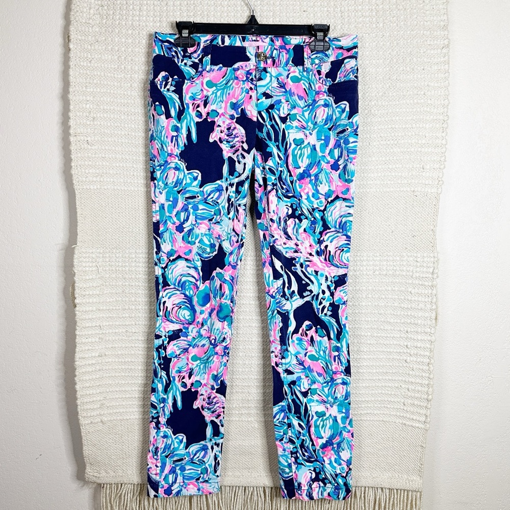Lilly Pulitzer Bright Navy Caught Up Callahan Chino Pants 4